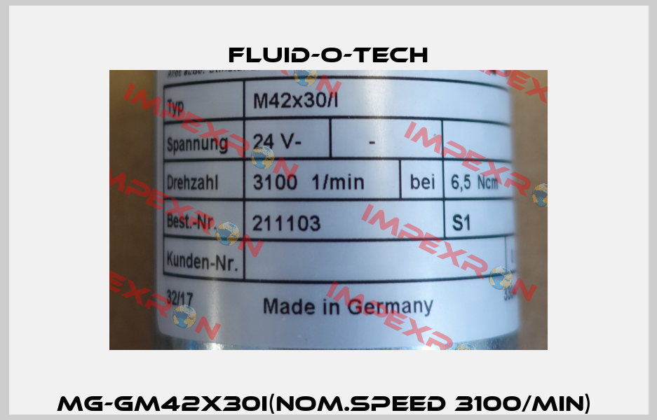 MG-GM42X30I(nom.speed 3100/min)  Fluid-O-Tech
