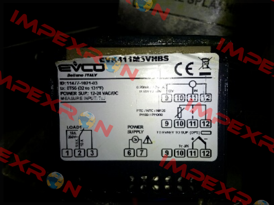 old code: EVK411M3VHBS, new code: EV3411M3 EVCO - Every Control