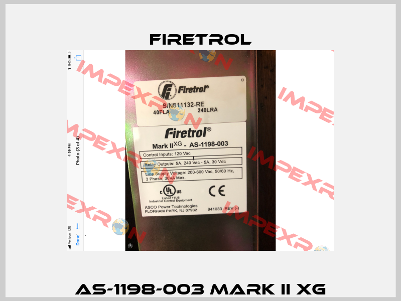 AS-1198-003 MARK II XG Firetrol