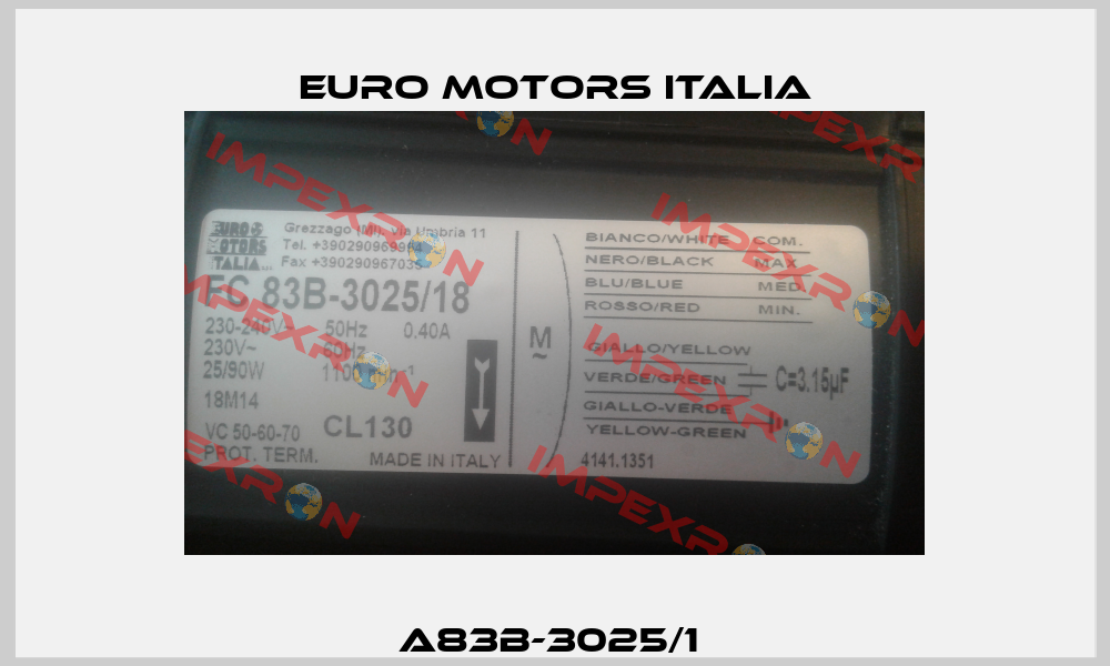 A83B-3025/1  Euro Motors Italia
