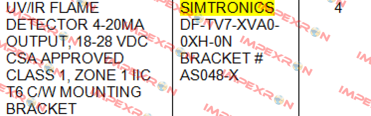 DF-TV7-XVA0-0XH-0N  Simtronics