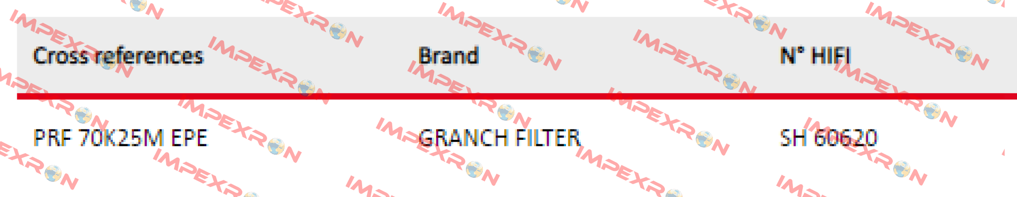 PRF70K25MEPE GRANCH FILTER