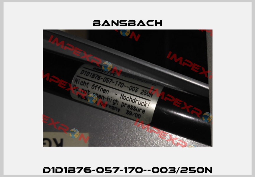 D1D1B76-057-170--003/250N Bansbach
