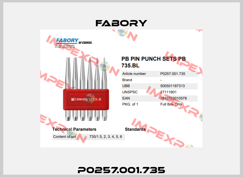 P0257.001.735 Fabory
