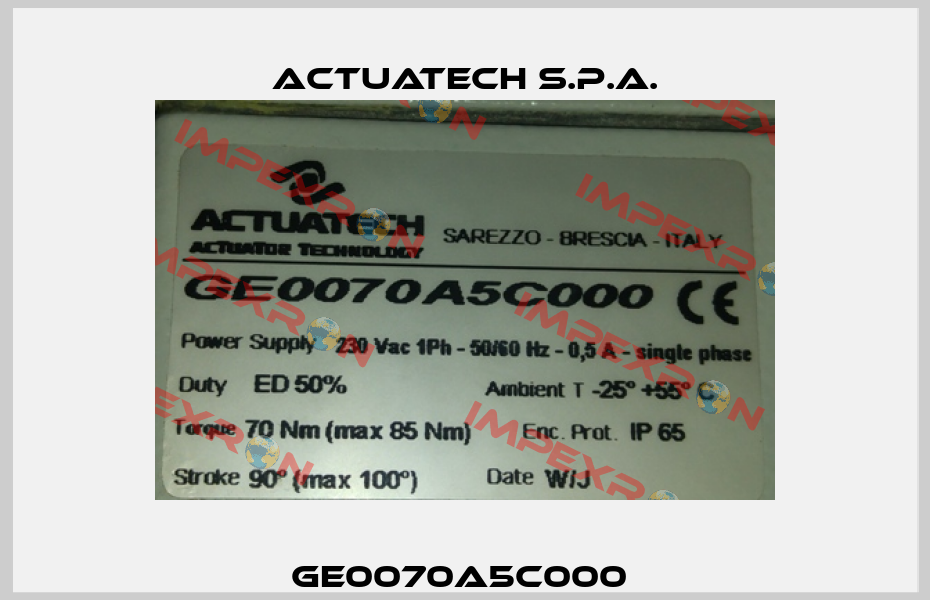 GE0070A5C000  ACTUATECH S.p.A.