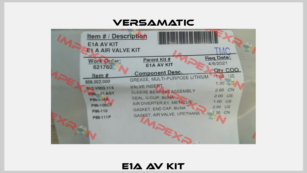 E1A AV KIT VersaMatic