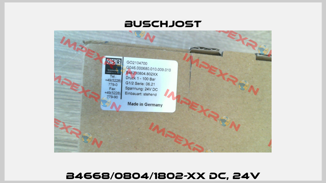 B4668/0804/1802-XX DC, 24V Buschjost