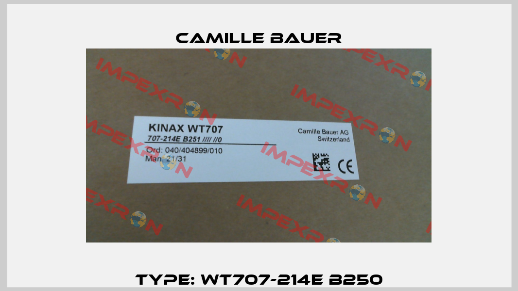 Type: WT707-214E B250 Camille Bauer