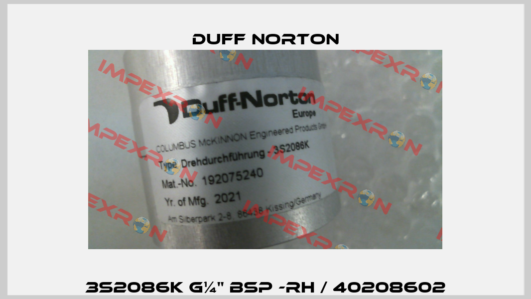 3S2086K G¼" BSP -RH / 40208602 Duff Norton