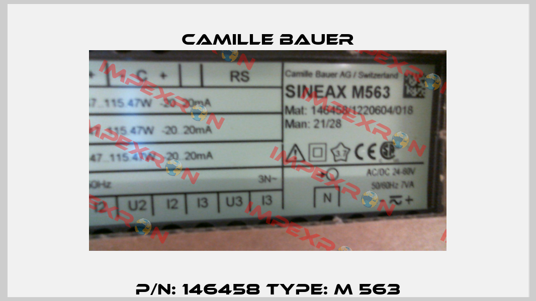 P/N: 146458 Type: M 563 Camille Bauer
