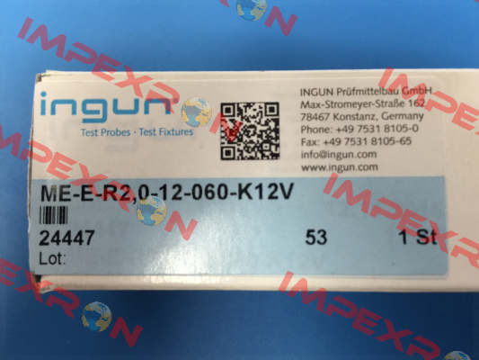 ME-E-R2,0-12-060-K12V (24447) for 1.... 10 pcs Ingun