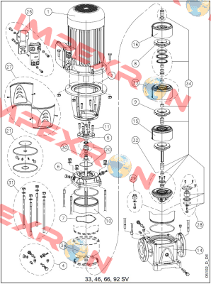 KL01AC0 - KIT SV33/46/66/92 M.SEAL+OR EP Lowara