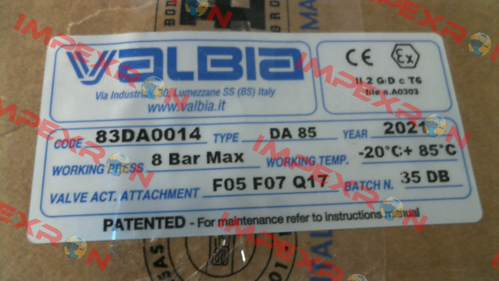 83DA0014 Valbia