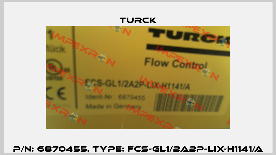 p/n: 6870455, Type: FCS-GL1/2A2P-LIX-H1141/A Turck