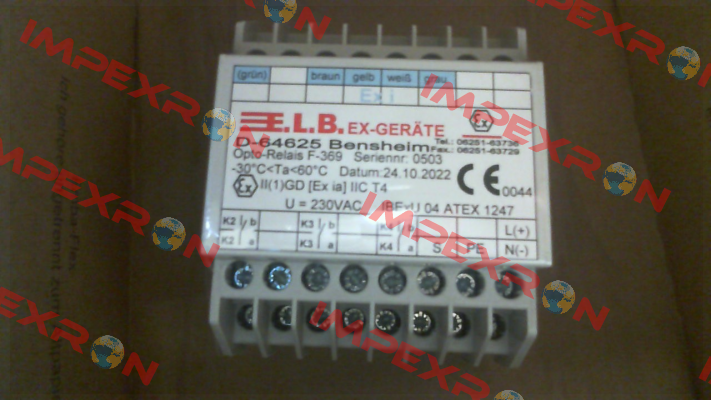 F-369/230/3400 E.L.B Ex Gerate