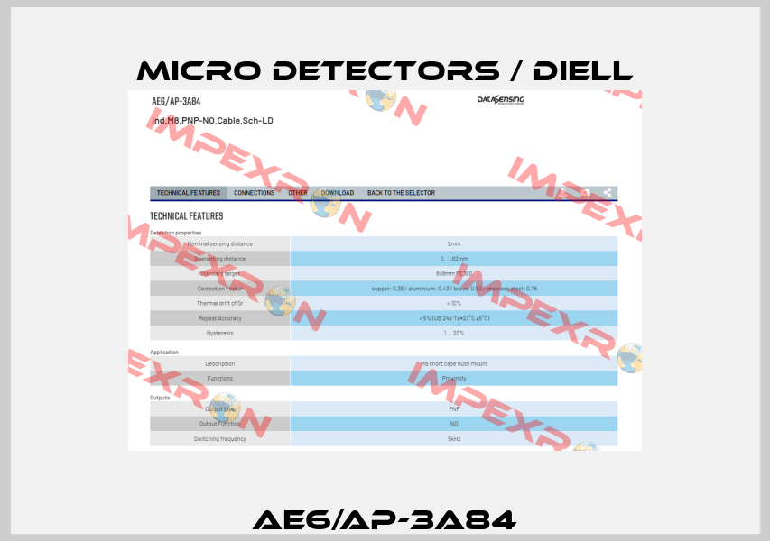 AE6/AP-3A84 Micro Detectors / Diell