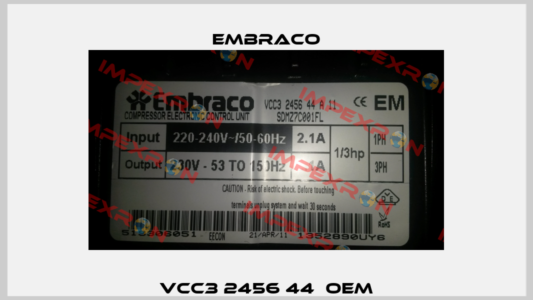 VCC3 2456 44  OEM Embraco