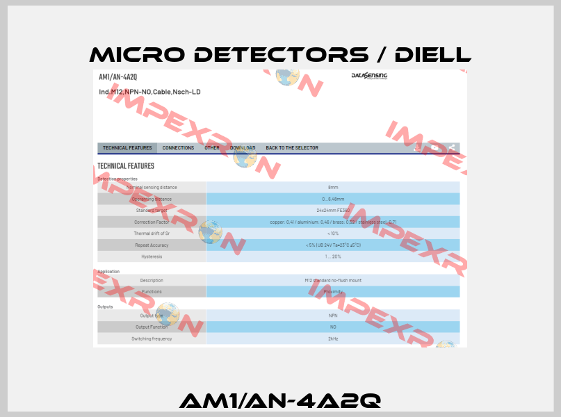 AM1/AN-4A2Q Micro Detectors / Diell