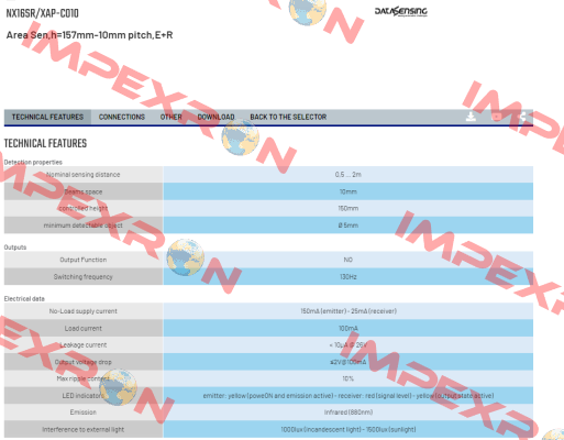 NX16SR/XAP-C010 Micro Detectors / Diell (now Datasensing)