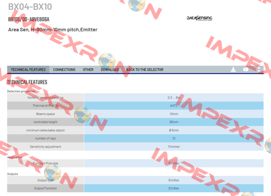 BX10S/00-ABVE806A Micro Detectors / Diell (now Datasensing)