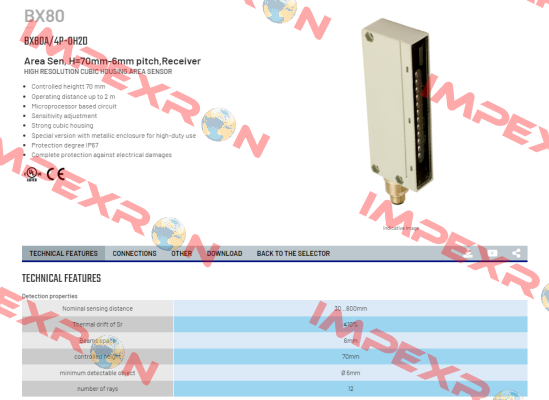 BX80A/4P-0H2D Micro Detectors / Diell (now Datasensing)