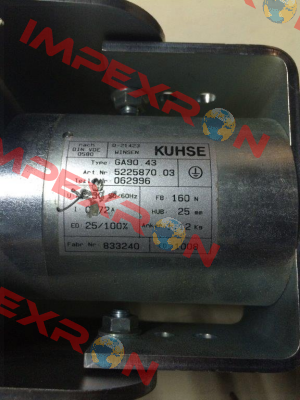 P/N: 5225870.03, Type: GA 90.43 230V AC 25/100%ED Kuhse