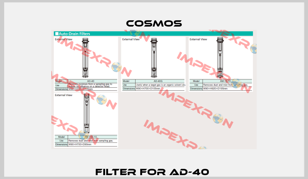 Filter for AD-40  Cosmos