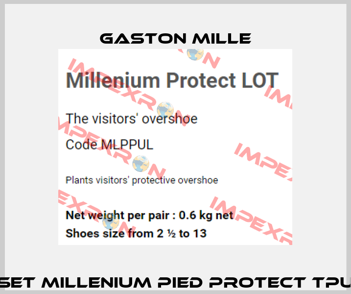 Set Millenium Pied Protect TPU Gaston Mille