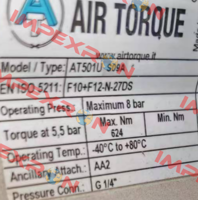 B10- AT501US09AF10+F12 27DS-000 Air Torque