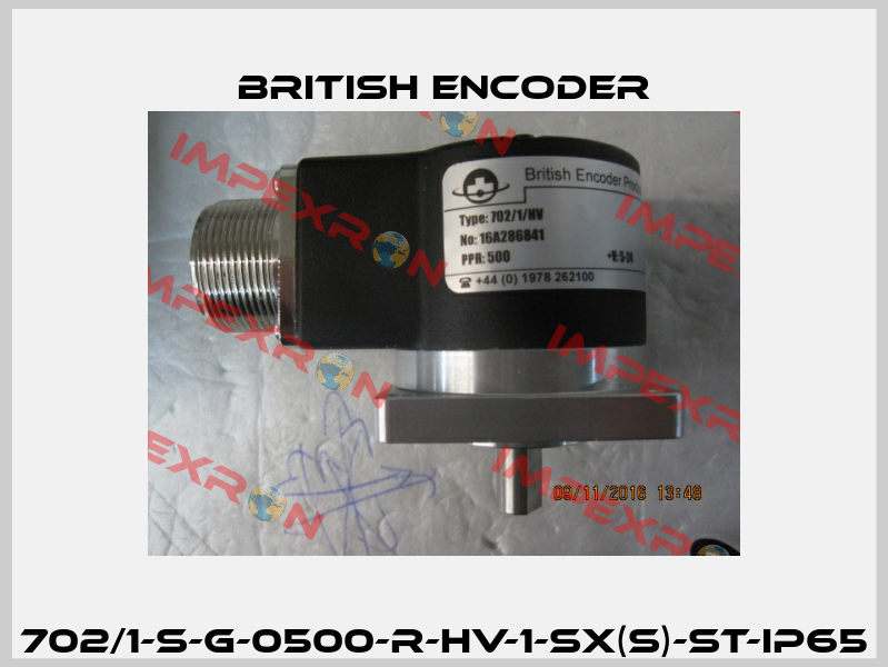 702/1-S-G-0500-R-HV-1-SX(S)-ST-IP65 British Encoder