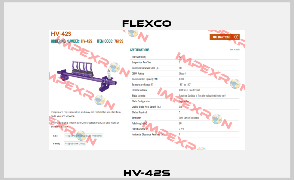 HV-42S Flexco