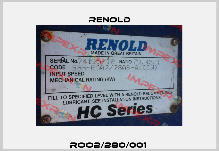 ROO2/280/001  Renold